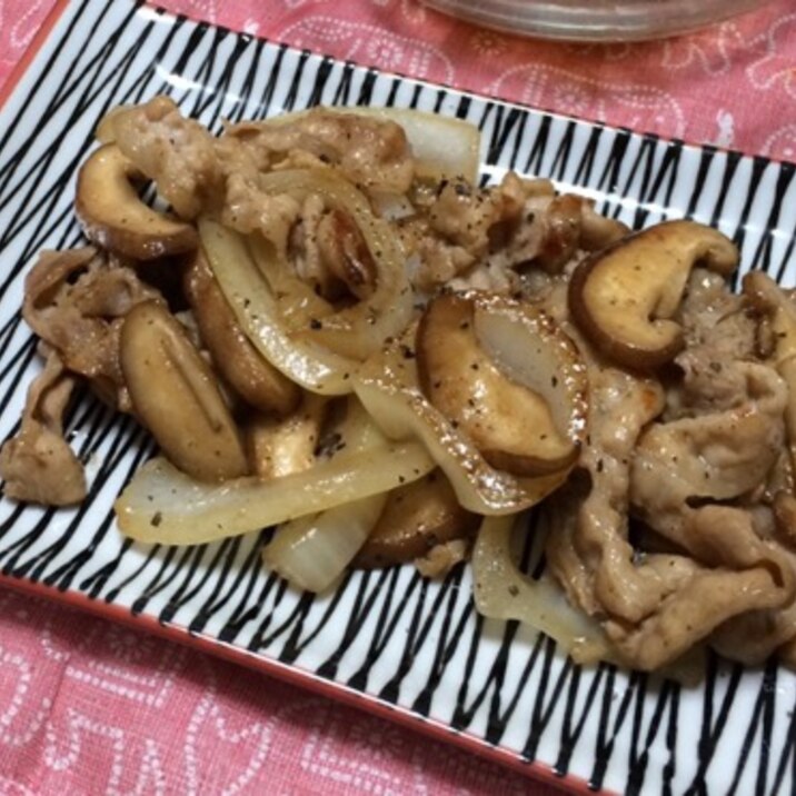 豚肉としいたけのガーリック醤油炒め レシピ 作り方 By Kmama36 楽天レシピ